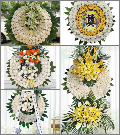 湖北武汉市新洲区徐古镇曹兴赛村花圈速递